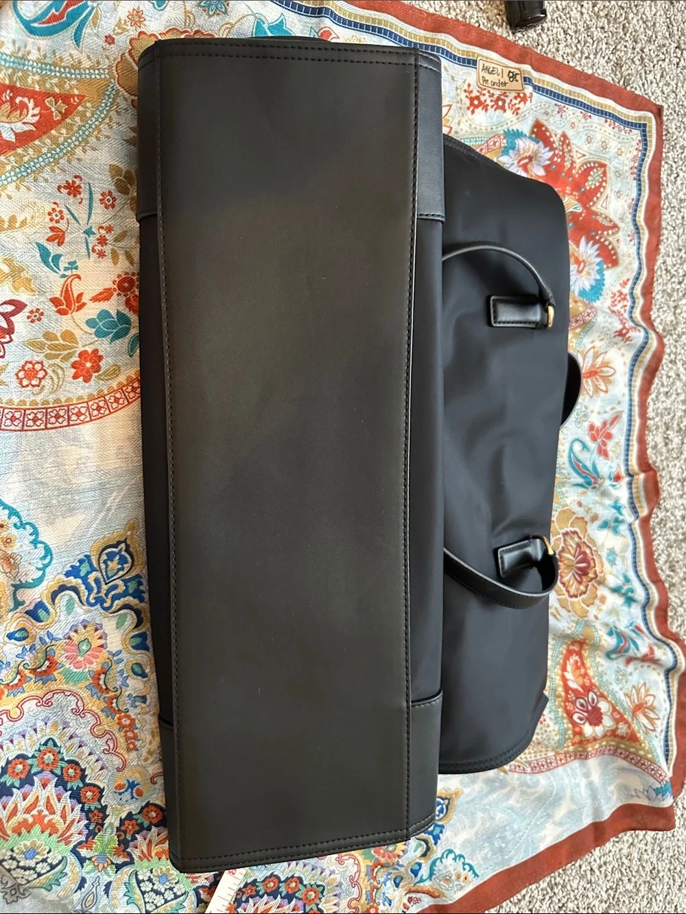 Tory Burch Black Nylon Tote with Logo Detail